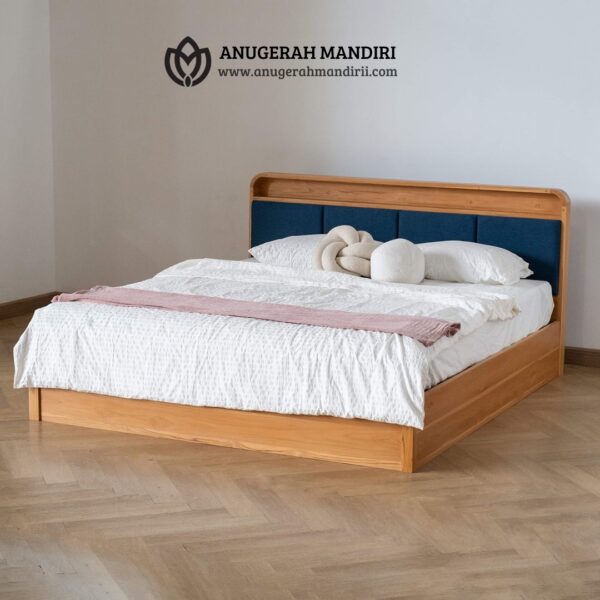 Teak Bed with Headboard TB003 - Image 2